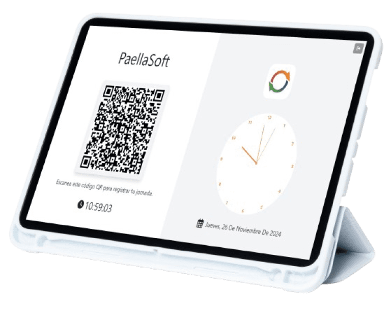 Control fiable de registro jornada con QR